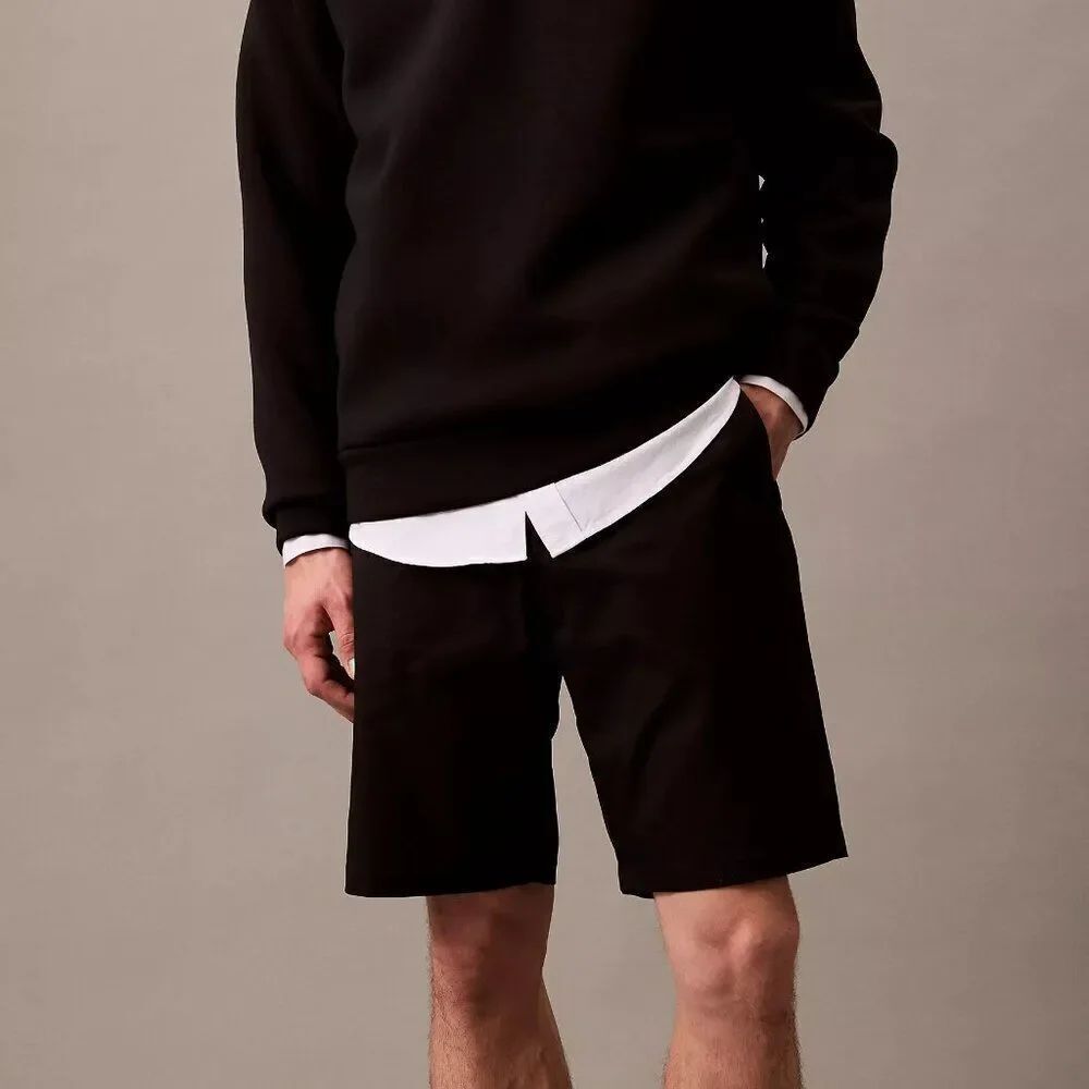 ✨CALVIN KLEIN✨ 10" Brushed Cotton Shorts - [Size 34, Black]